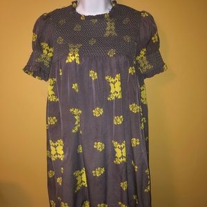 Beautiful gray and yellow floral dress